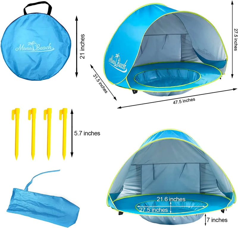 Tenda e piscina para Bebês